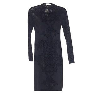 Xhileration midi black long sleeve dress